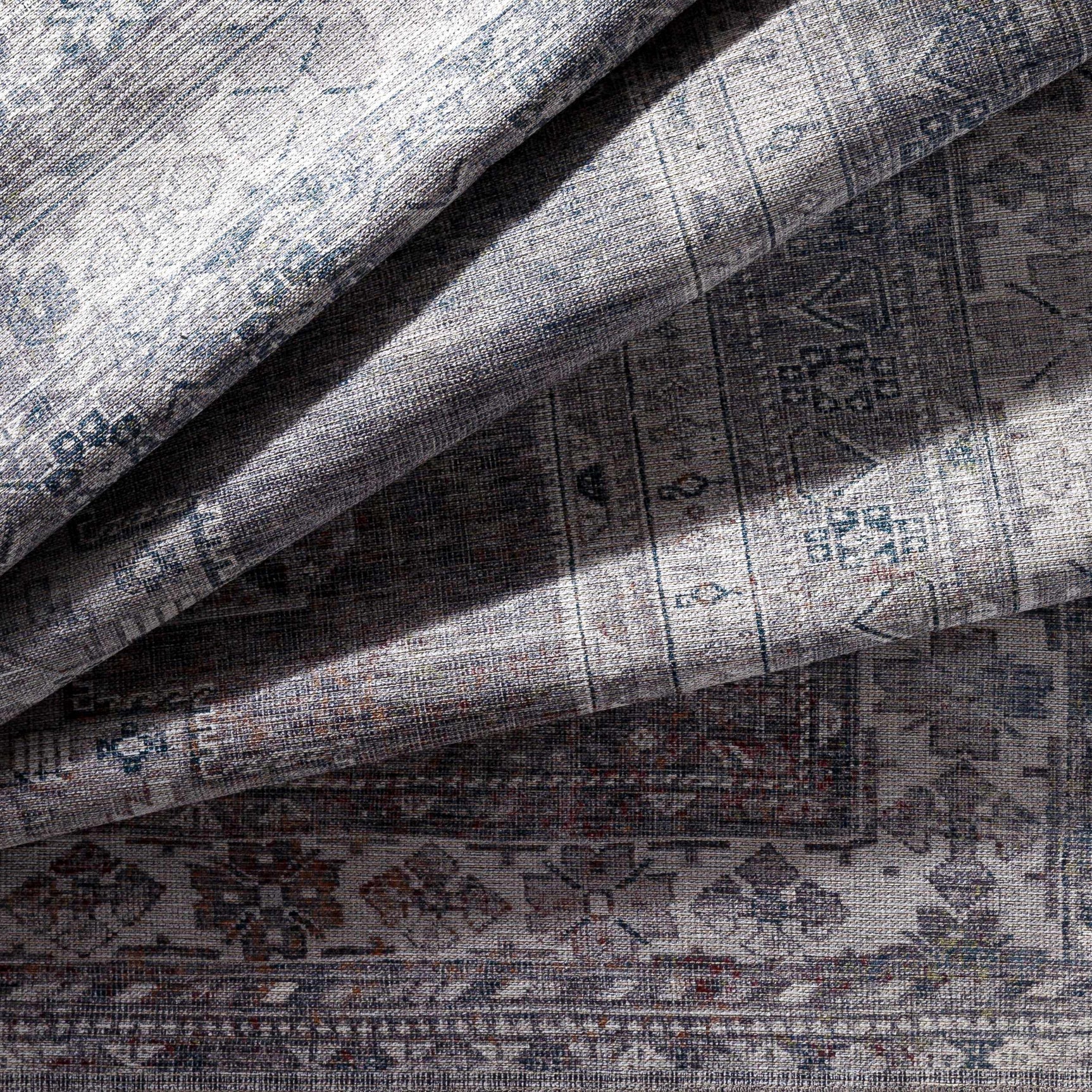 Baltinglass Gray Washable Rug - Clearance - Ornate Home