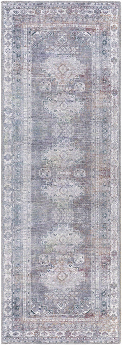 Baltinglass Gray Washable Rug - Clearance - Ornate Home