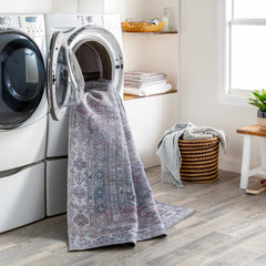Baltinglass Gray Washable Rug - Clearance - Ornate Home