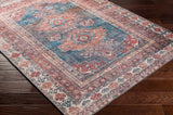 Baltinglass Rust & Blue Washable Area Rug - Clearance - Ornate Home