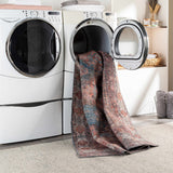 Baltinglass Rust & Blue Washable Area Rug - Clearance - Ornate Home