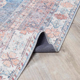 Baltinglass Rust & Blue Washable Area Rug - Clearance - Ornate Home