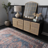 Baltinglass Rust & Blue Washable Area Rug - Clearance - Ornate Home