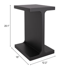 Bama Black Side Table - Ornate Home