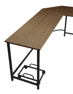 Bambina Oak/Black Computer Desk - Ornate Home