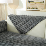Bamboo-Style Sofa Towel, Faux Rabbit Fur Thickened Non-slip Seat Cushion Covers - Ornate Home