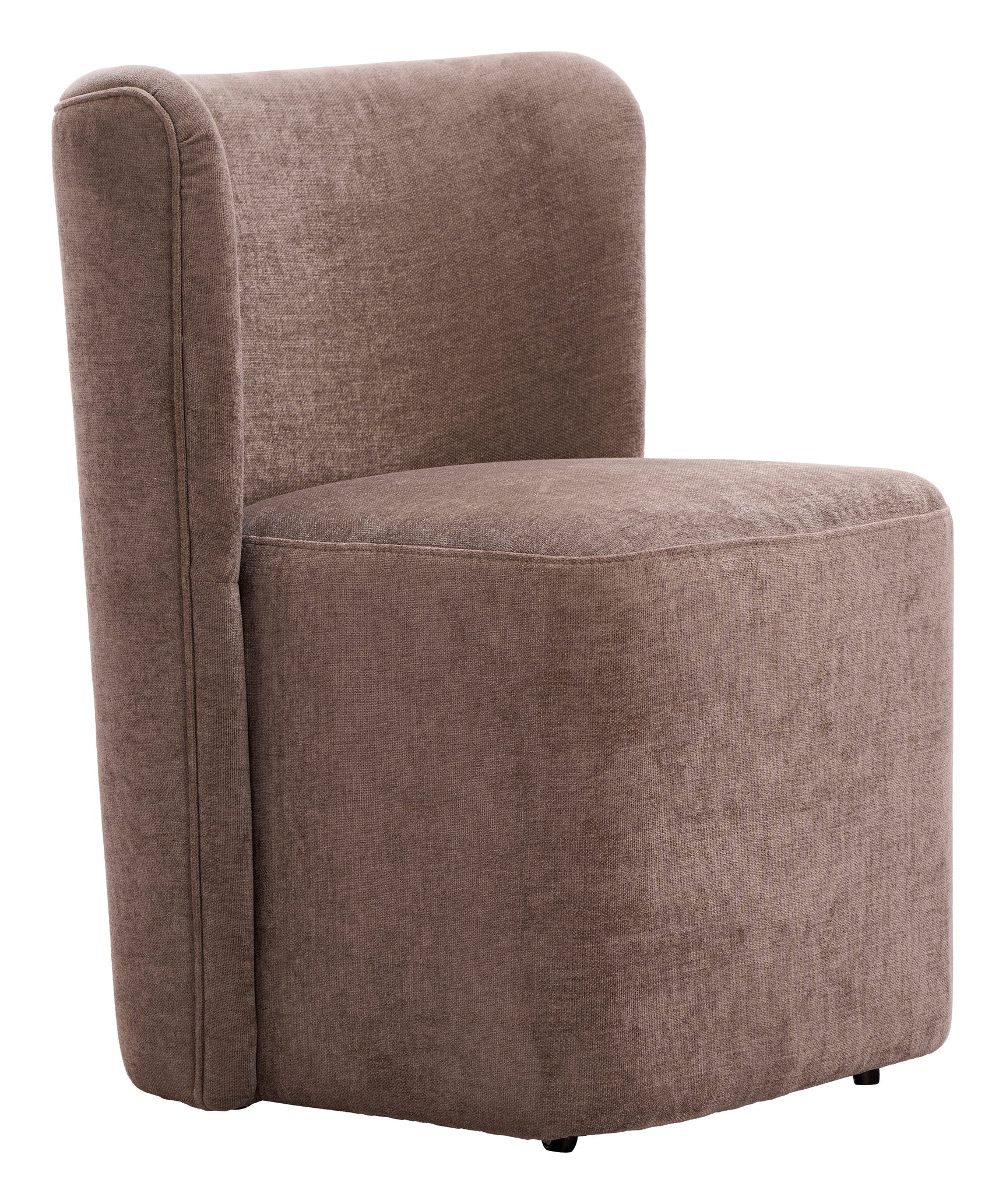 Bambun Taupe Dining Chair with Wheels