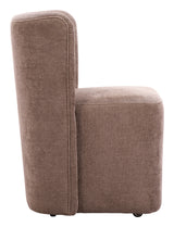 Bambun Taupe Dining Chair with Wheels