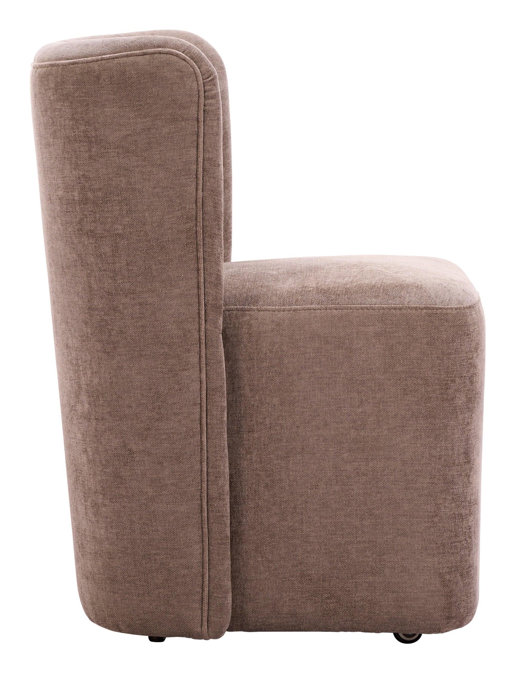 Bambun Taupe Dining Chair with Wheels
