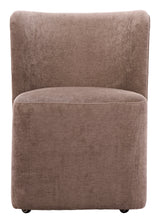 Bambun Taupe Dining Chair with Wheels