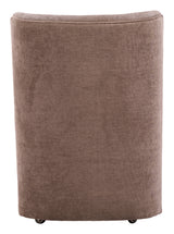 Bambun Taupe Dining Chair with Wheels