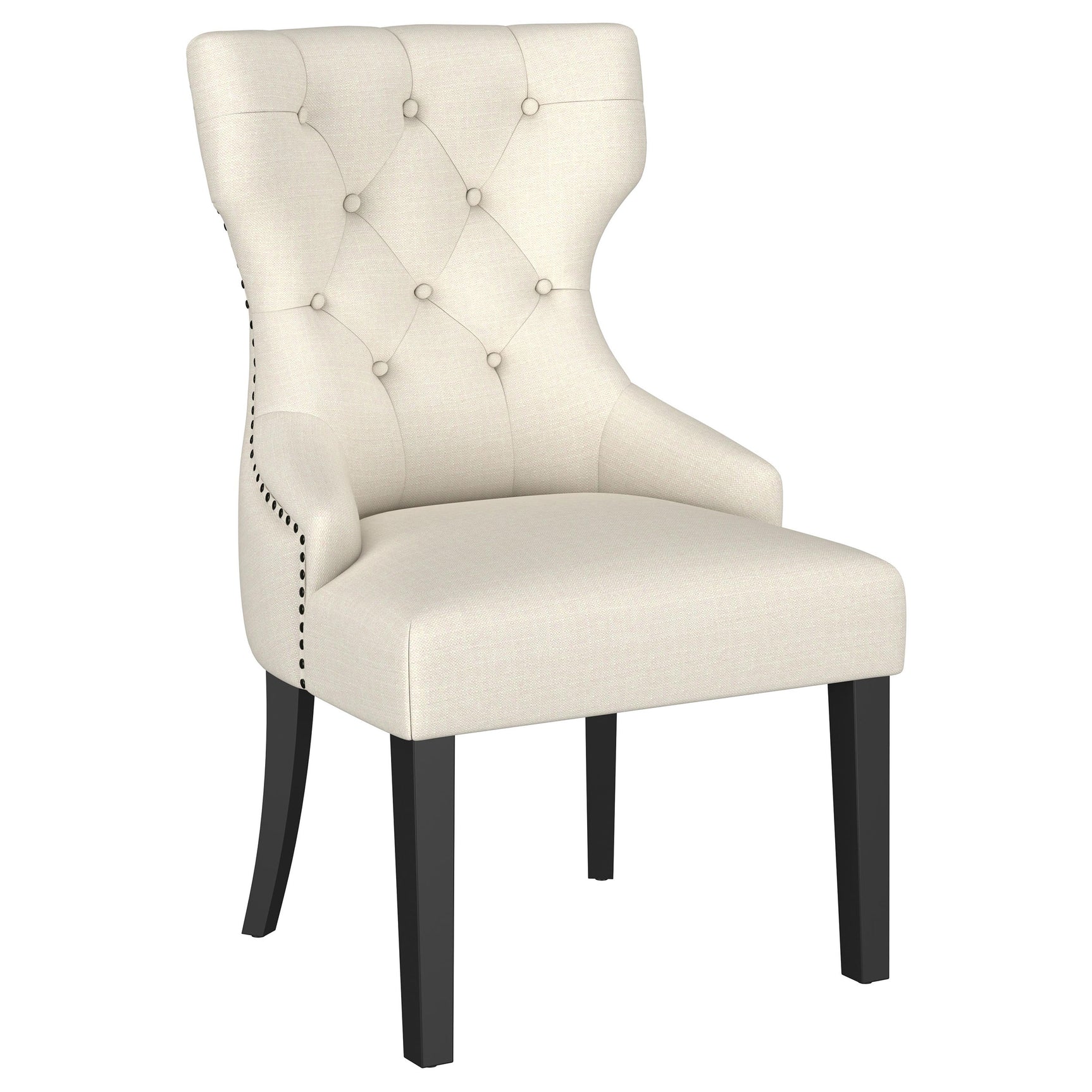 Baney Beige / Distressed Black Side Chair - Ornate Home