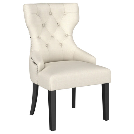 Baney Beige / Distressed Black Side Chair - Ornate Home