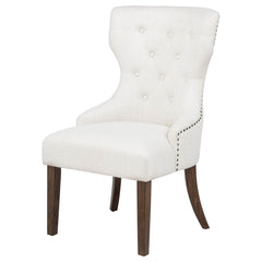 Baney Cream/Dark Oak Fabric Upholstered Dining Side Chair - Ornate Home