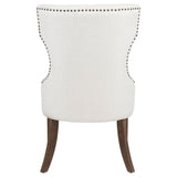Baney Cream/Dark Oak Fabric Upholstered Dining Side Chair - Ornate Home