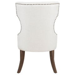 Baney Cream/Dark Oak Fabric Upholstered Dining Side Chair - Ornate Home