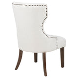 Baney Cream/Dark Oak Fabric Upholstered Dining Side Chair - Ornate Home