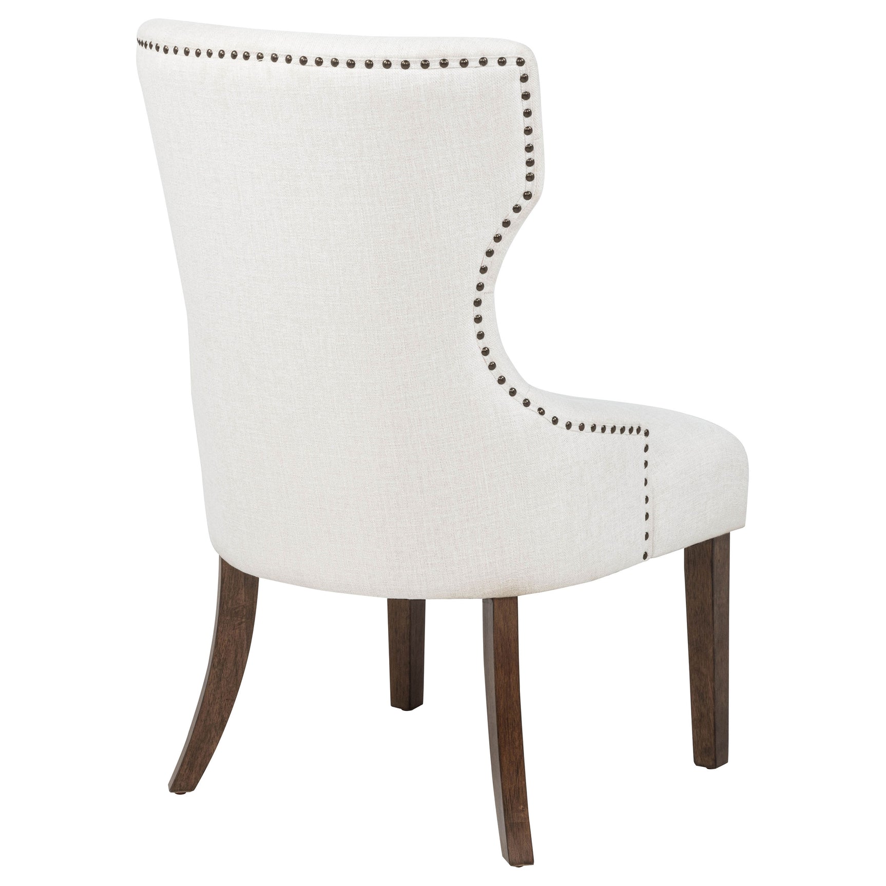 Baney Cream/Dark Oak Fabric Upholstered Dining Side Chair - Ornate Home