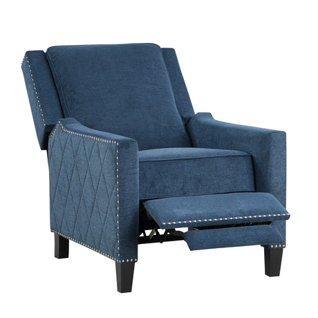 Banks Blue Reclining Chair - Ornate Home