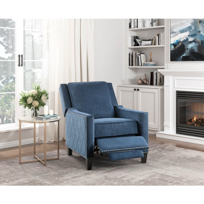 Banks Blue Reclining Chair - Ornate Home
