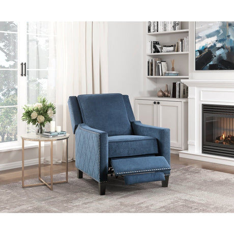 Banks Blue Reclining Chair - Ornate Home