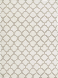 Banks Ivory/Gray Trellis Wool Rug - Clearance - Ornate Home
