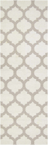 Banks Ivory/Gray Trellis Wool Rug - Clearance - Ornate Home