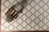 Banks Ivory/Gray Trellis Wool Rug - Clearance - Ornate Home