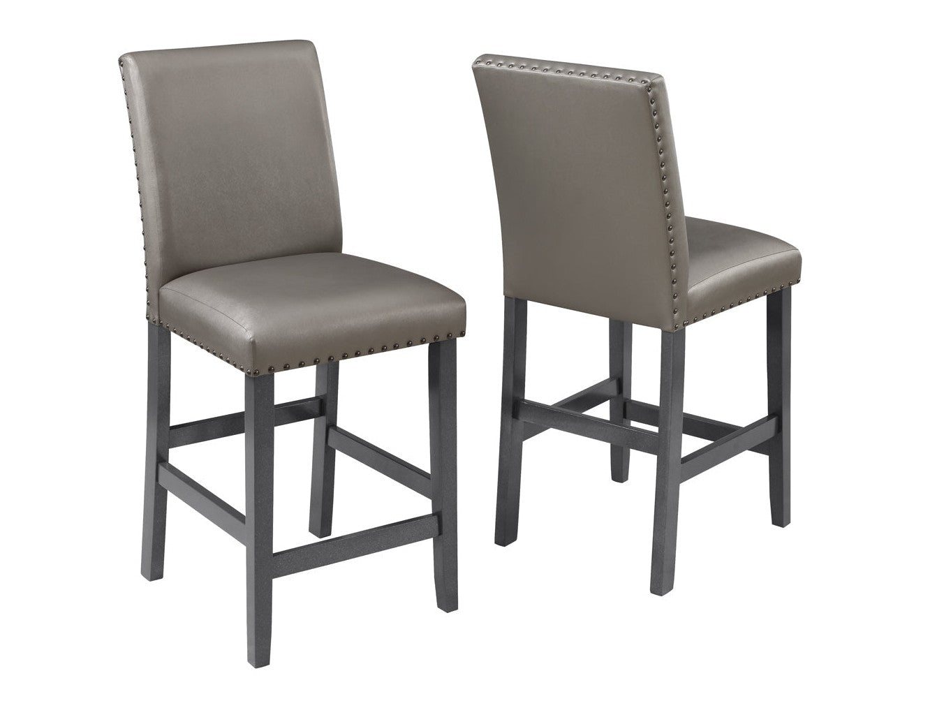 Bankston Gray Counter Height Chair (Set of 2) - Ornate Home