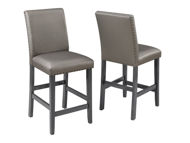 Bankston Gray Counter Height Chair (Set of 2) - Ornate Home