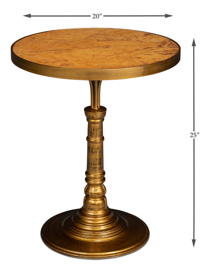 Banner House Gold Side Table - Ornate Home