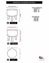 Banos Stool Ottoman - Clearance - Ornate Home