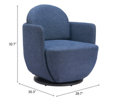 Bant Blue Swivel Chair - Ornate Home