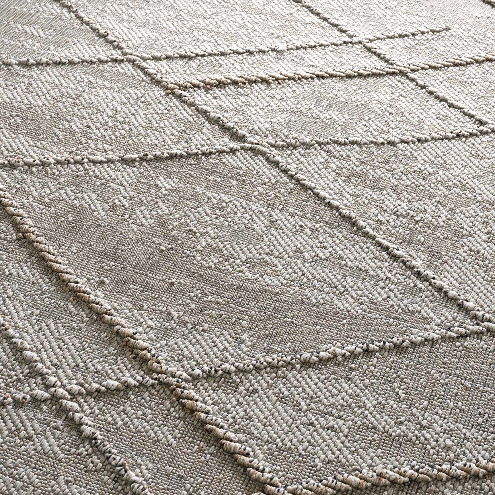Baqer Bone & Tan Textured Performance Outdoor Rug - Clearance - Ornate Home
