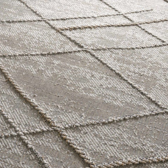 Baqer Bone & Tan Textured Performance Outdoor Rug - Clearance - Ornate Home