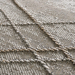 Baqer Bone & Tan Textured Performance Outdoor Rug - Clearance - Ornate Home