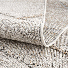 Baqer Bone & Tan Textured Performance Outdoor Rug - Clearance - Ornate Home
