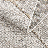 Baqer Bone & Tan Textured Performance Outdoor Rug - Clearance - Ornate Home