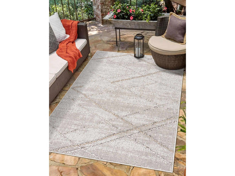 Baqer Bone & Tan Textured Performance Rug - Clearance - Ornate Home