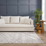Baqer Bone & Taupe Textured Performance Outdoor Rug - Clearance - Ornate Home