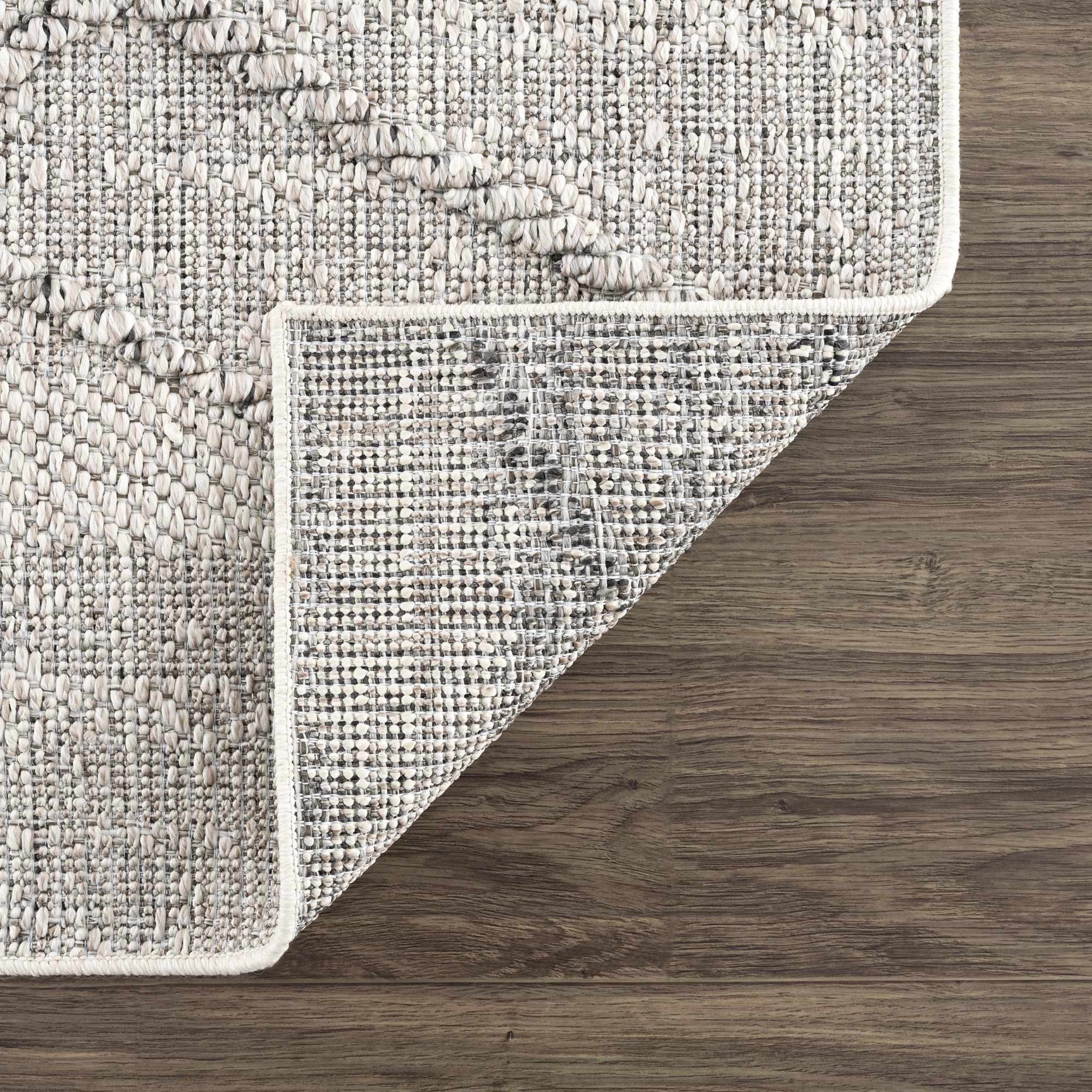 Baqer Bone & Taupe Textured Performance Outdoor Rug - Clearance - Ornate Home