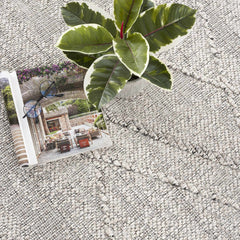 Baqer Bone & Taupe Textured Performance Outdoor Rug - Clearance - Ornate Home