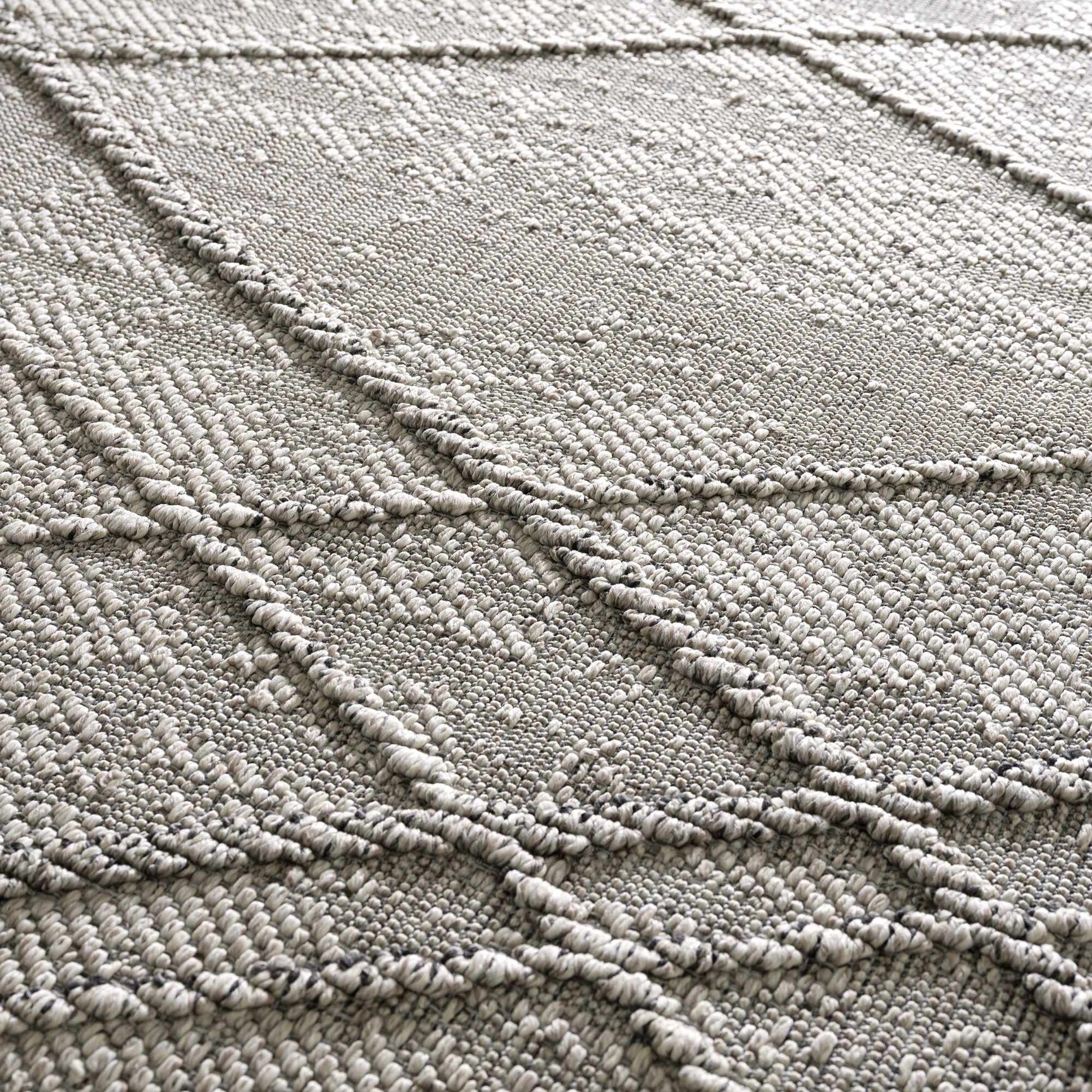 Baqer Bone & Taupe Textured Performance Outdoor Rug - Clearance - Ornate Home