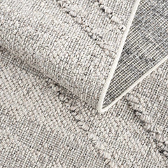 Baqer Bone & Taupe Textured Performance Outdoor Rug - Clearance - Ornate Home
