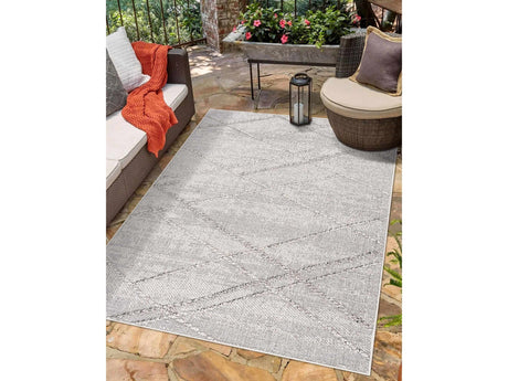 Baqer Bone & Taupe Textured Performance Rug - Clearance - Ornate Home