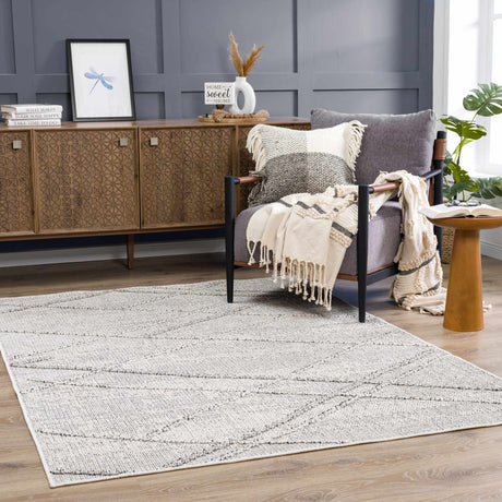 Baqer Bone & Taupe Textured Performance Rug - Clearance - Ornate Home