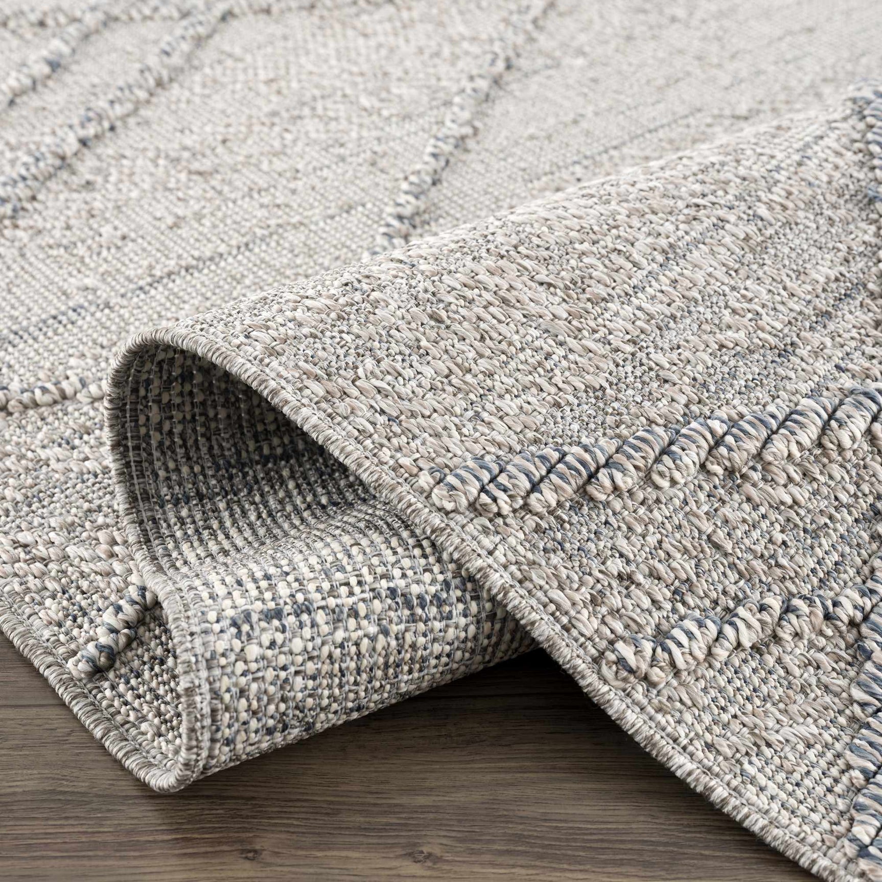Baqer Taupe & Gray Textured Performance Outdoor Rug - Clearance - Ornate Home