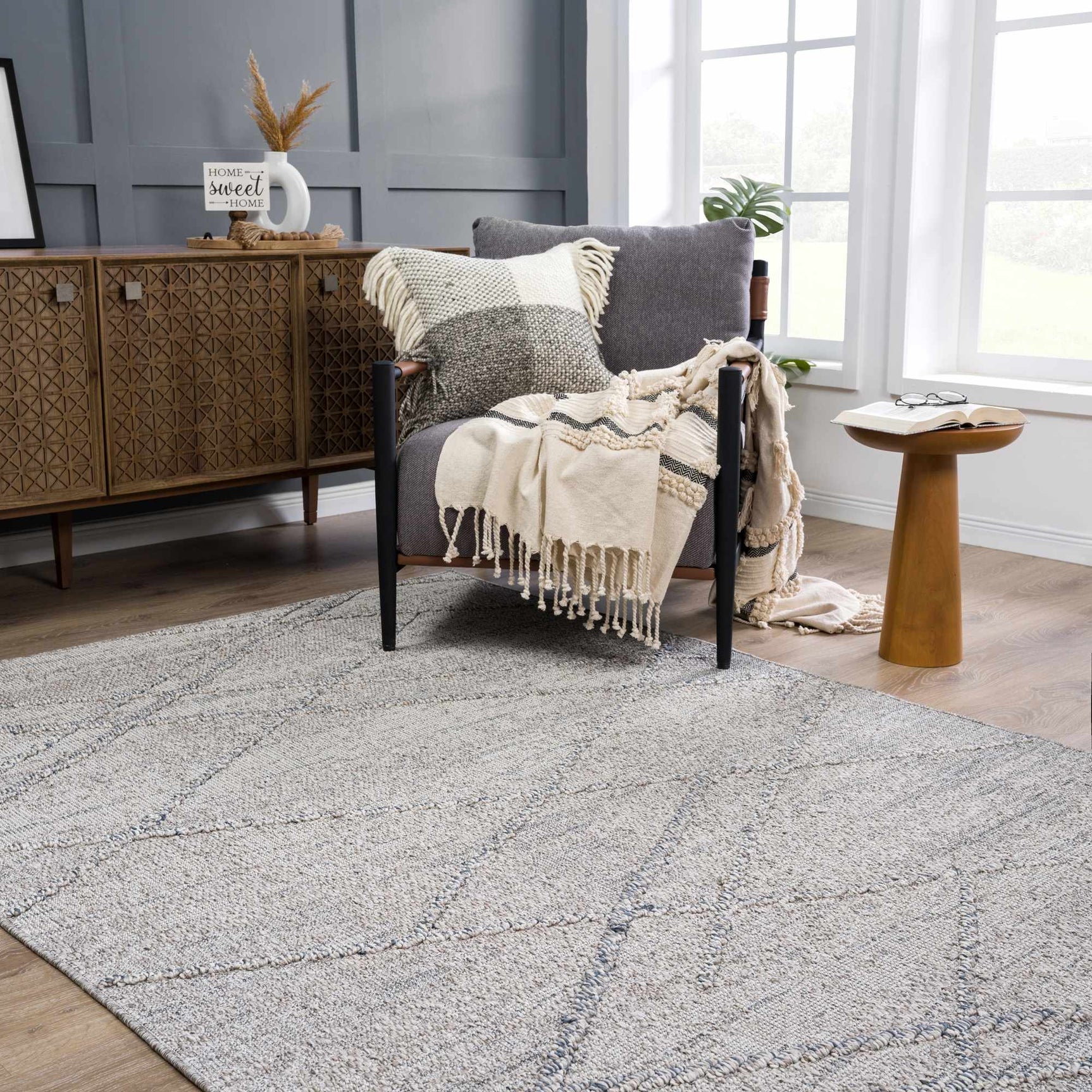 Baqer Taupe & Gray Textured Performance Outdoor Rug - Clearance - Ornate Home