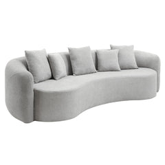Barasa Gray Oversize Sofa in a Box w/5 Pillows - Ornate Home
