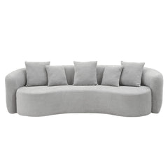 Barasa Gray Oversize Sofa in a Box w/5 Pillows - Ornate Home